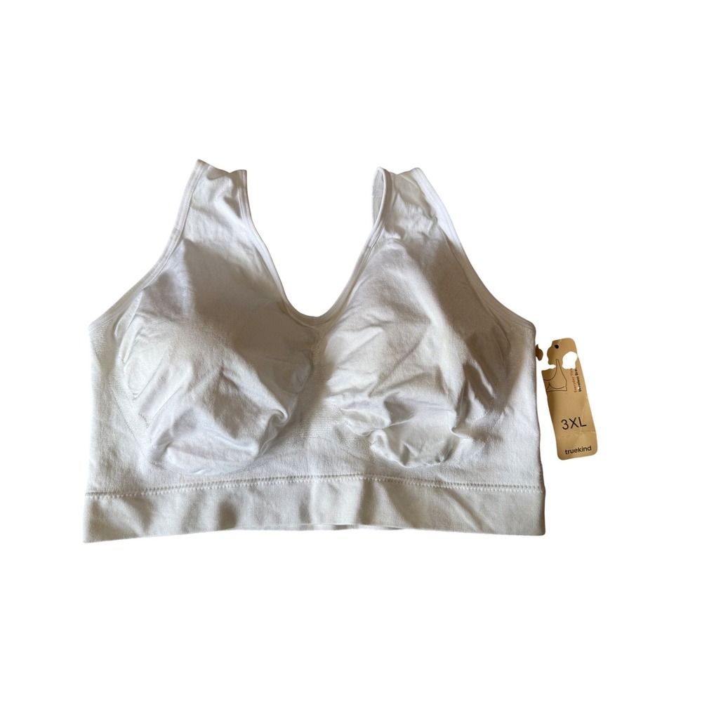 Shapermint Truekind Wireless Bralette 3XL White Everyday Seamless Stretch